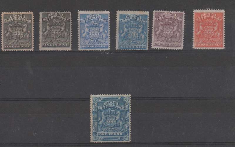 BSAC 1892 2 January definitive issue selection. CV + R 20 000.00. See Scans !!!