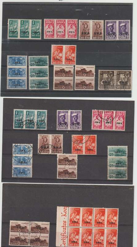 SWA 1941 - 1944 Large/Small wars selection on stock cards. See Scans !!!