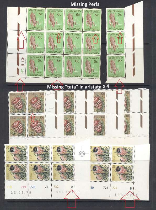 RSA definitives (various) Superb Condition flaws & varieties - see detailed scans