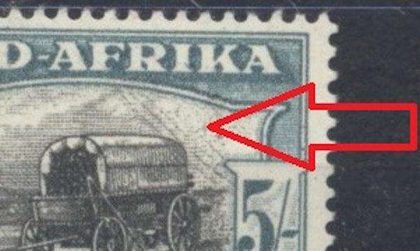 1947-54 Pictorals 5s with "Rain Flaw" , 2s6d both Superb MNH - CV R 1950