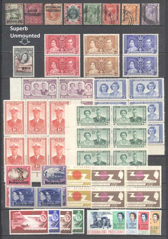 Bechuanaland selection monstly Mint light Hinge - nice CV