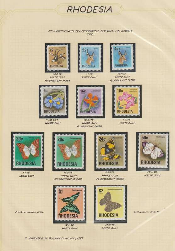 1966-1978 Rhodesia C/Sets & 1 x FDC, Good Value. See Scans!!!