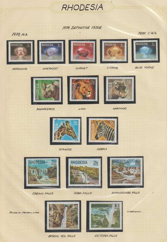 1966-1978 Rhodesia C/Sets & 1 x FDC, Good Value. See Scans!!!