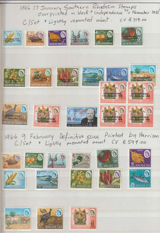 1966-1978 Rhodesia C/Sets & 1 x FDC, Good Value. See Scans!!!