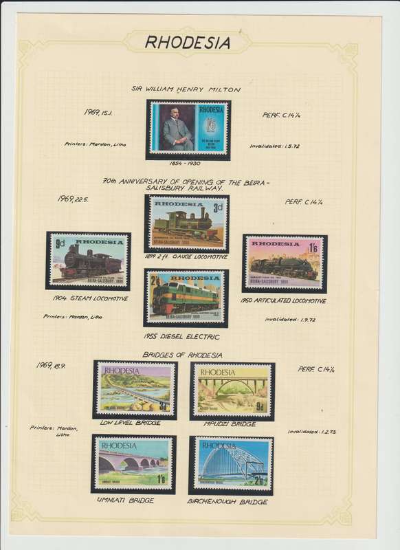 1966-1978 Rhodesia C/Sets & 1 x FDC, Good Value. See Scans!!!