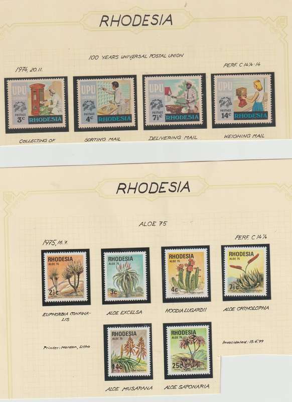 1966-1978 Rhodesia C/Sets & 1 x FDC, Good Value. See Scans!!!
