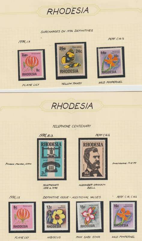 1966-1978 Rhodesia C/Sets & 1 x FDC, Good Value. See Scans!!!
