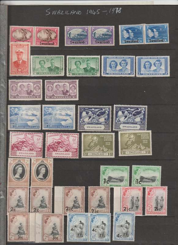 Swaziland 1945 -1968 Selection. Good CV. See Scans.