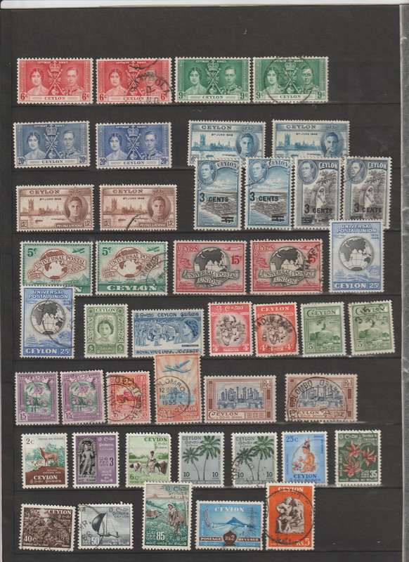 Ceylon 1851 - 1961 Selection. Good CV. See Scans.