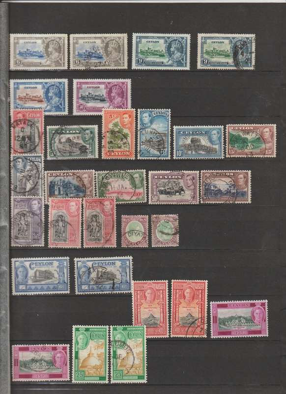 Ceylon 1851 - 1961 Selection. Good CV. See Scans.
