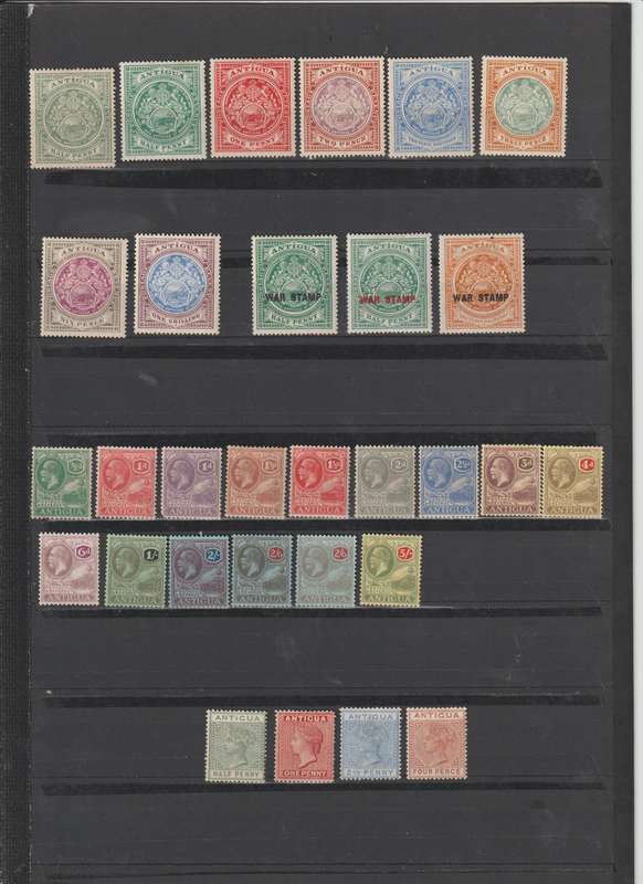 Antigua 1863 - 1921. Good CV Selection. *Mint. See Scans.