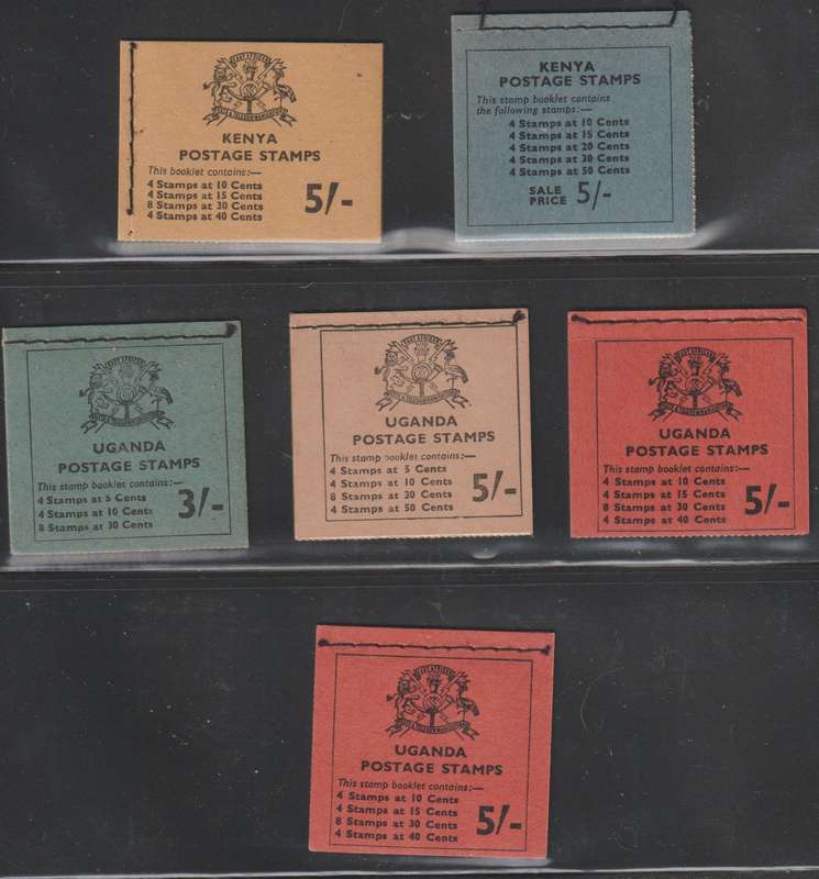 Kenya & Uganda Stamp booklet selection. Not Often Seen. See Scans !!!