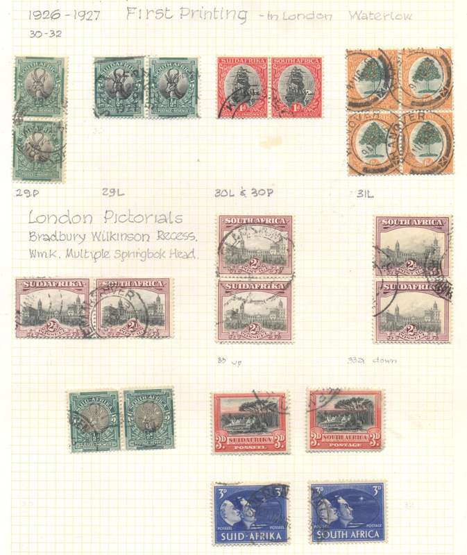 Union Pictorals various issues used & Hinged on pages see 8 scans