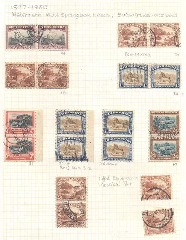 Union Pictorals various issues used & Hinged on pages see 8 scans