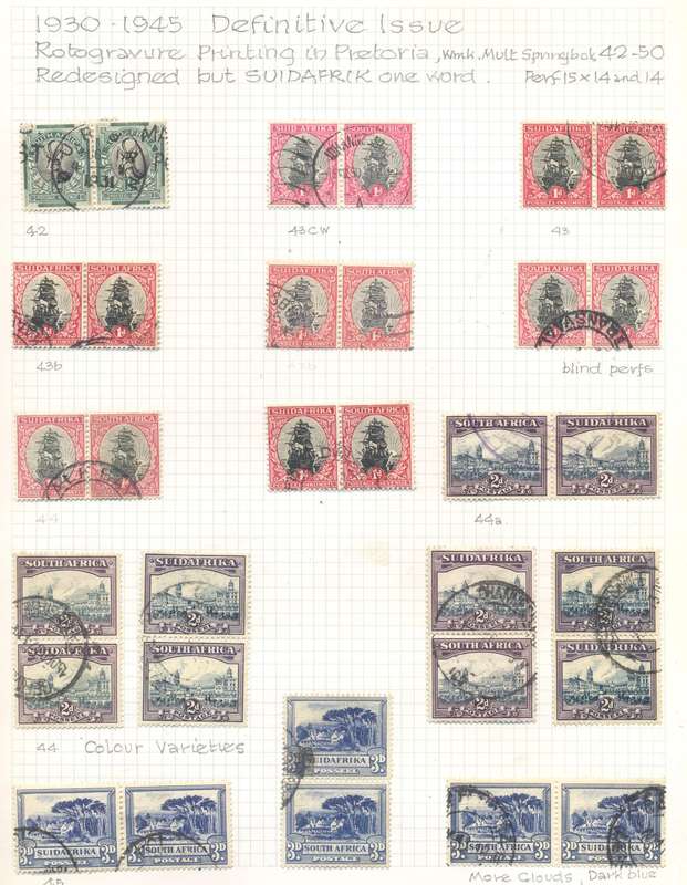 Union Pictorals various issues used & Hinged on pages see 8 scans