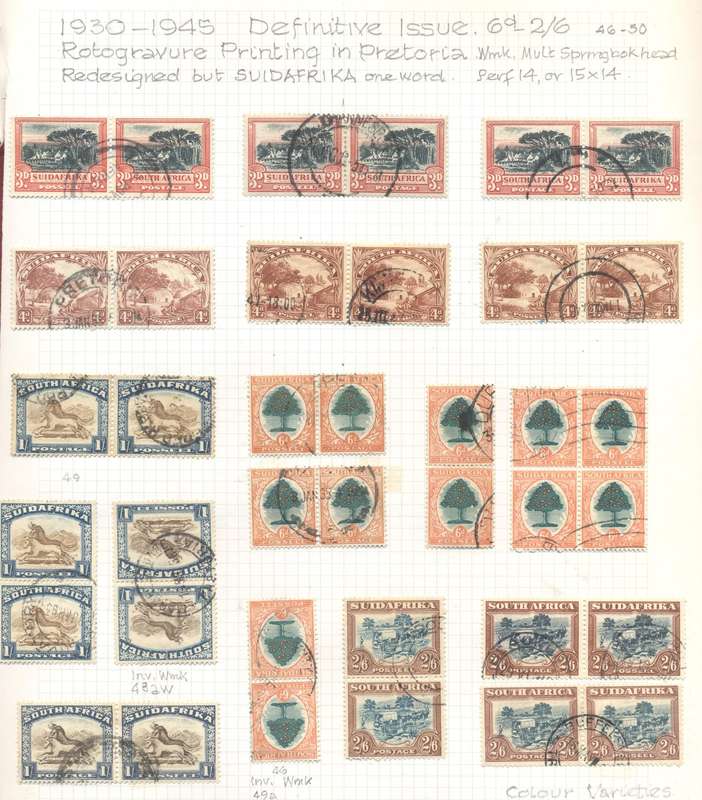 Union Pictorals various issues used & Hinged on pages see 8 scans