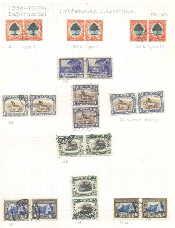 Union Pictorals various issues used & Hinged on pages see 8 scans