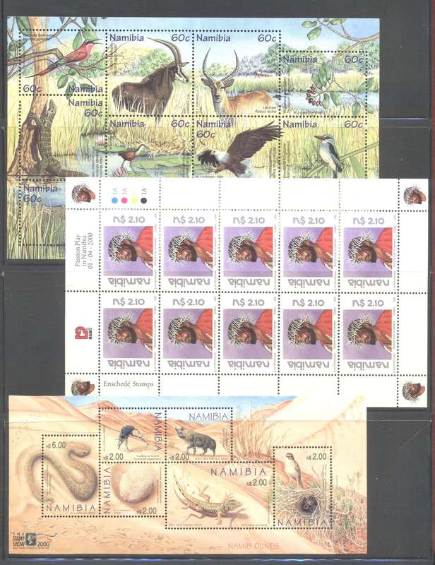 Namibia modern sheetlets x 3 - superb condition