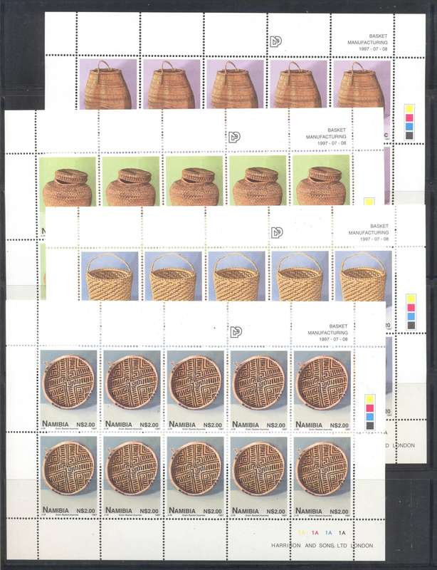 Namibia 1997 Namiban Basketry Full sheets set of 4 - superb condition !