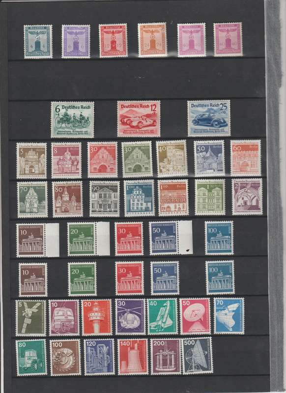 Germany nice selection. *mint * used on 2 stock book pages. See Scans.