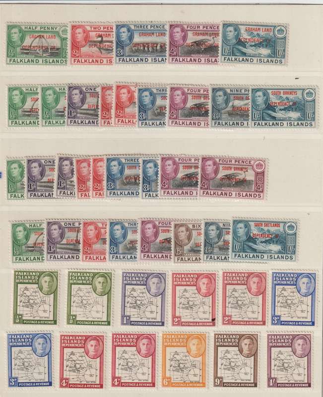 Falkland Islands & dependencies stamp lot, see scan