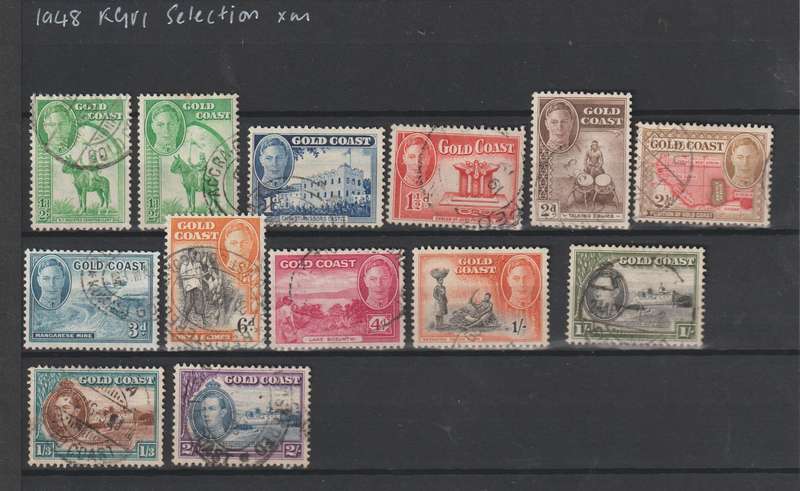 Gold Coast 1902 - 1948 *m, *u. good value. See Scans.