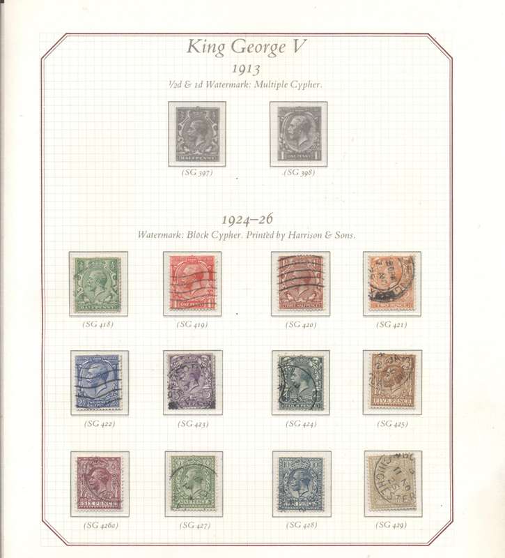 SCARCE S.G. "The Four Kings" collectors binder - partially complete -  with preprinted hinge pages