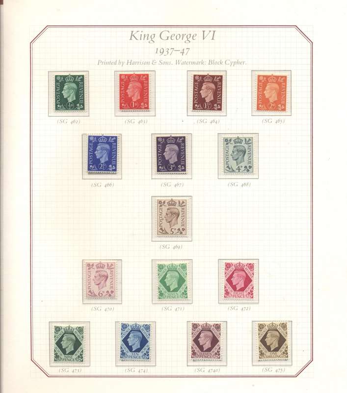 SCARCE S.G. "The Four Kings" collectors binder - partially complete -  with preprinted hinge pages