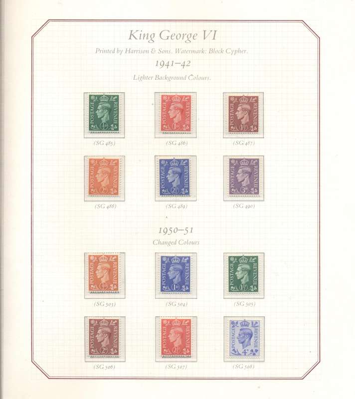 SCARCE S.G. "The Four Kings" collectors binder - partially complete -  with preprinted hinge pages
