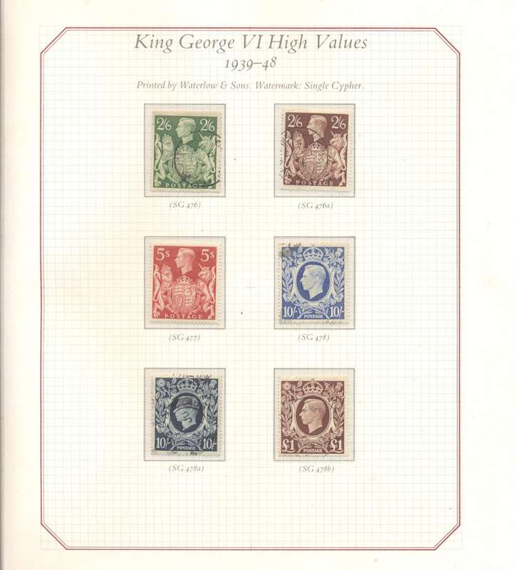 SCARCE S.G. "The Four Kings" collectors binder - partially complete -  with preprinted hinge pages