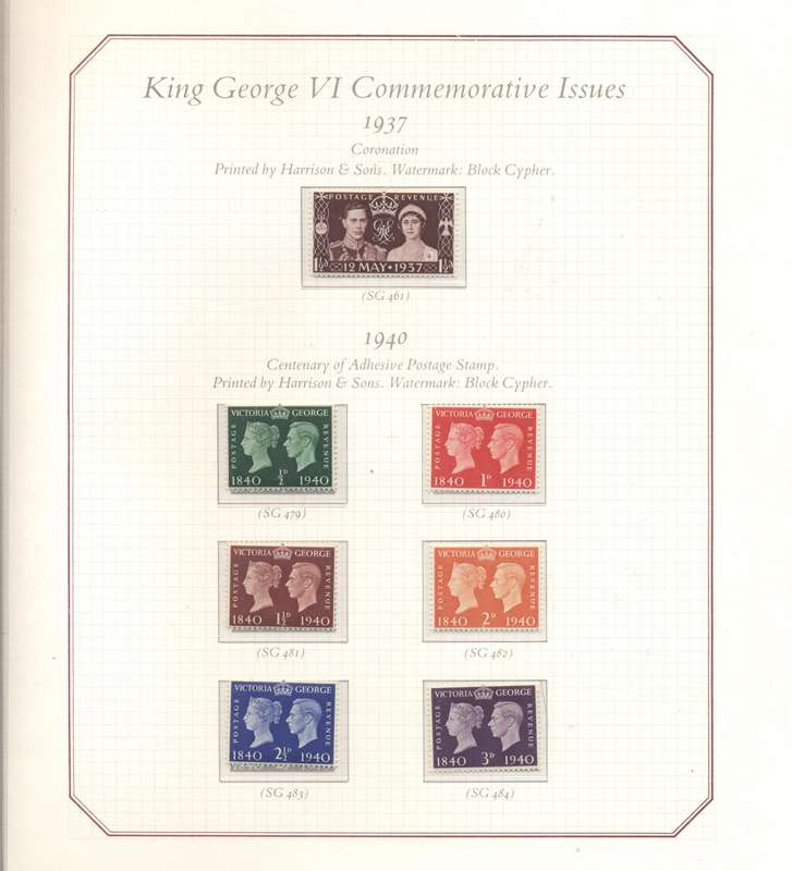 SCARCE S.G. "The Four Kings" collectors binder - partially complete -  with preprinted hinge pages