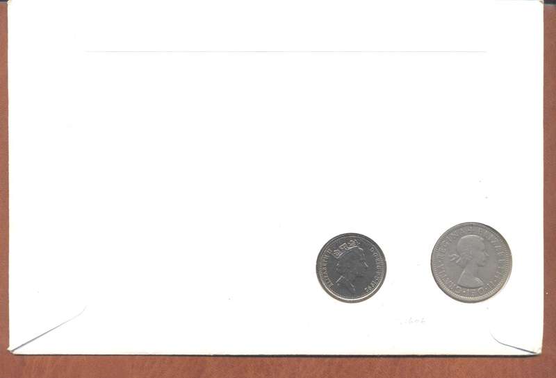 G.B. 1992 "Farewell to the Florin" Coin cover - 2 coins - good nick