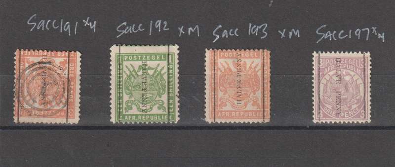 Transvaal 1883 -1885 selection *m,*u See Scans.