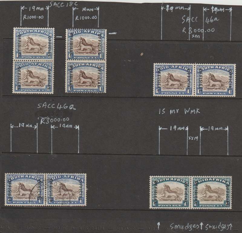 1930 - 1950 1s Gnu pairs **m,*m,*u High CV. See Scans.