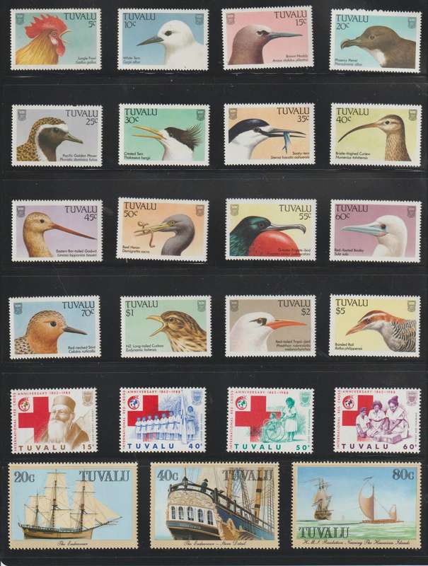 St Lucia, St Vincent, Tuvalu Bird Thematics **m .See Scans.