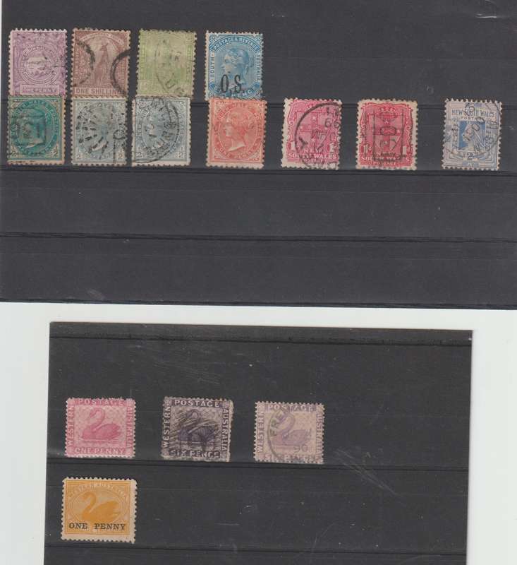 Australasia Selection on 4 stock cards. *m, *u. See Scans.