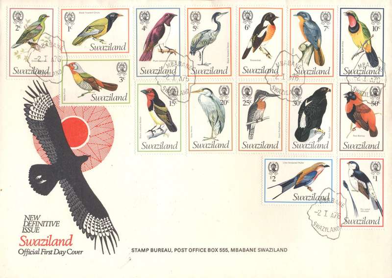 Swaziland 1969/1976 definitives covers