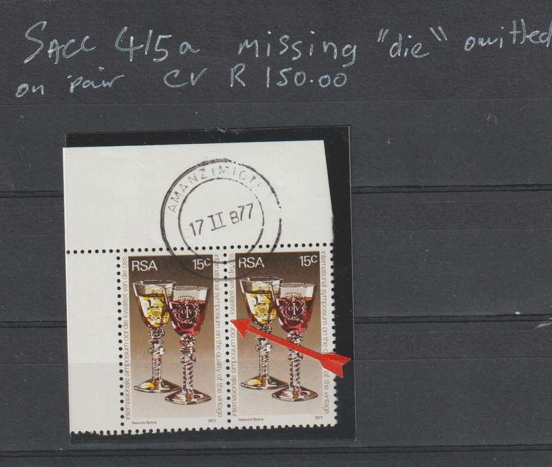 RSA Imperf Pairs & Varieties - MNH/MLH/ used - see 3 scans - Great value !