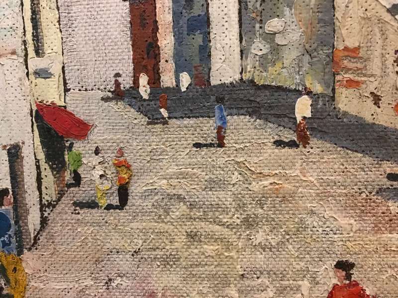 Cecil Rochfort D'Oyly-John - Mediterranean Street Scene - Oil on Board