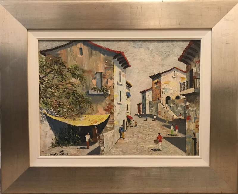 Cecil Rochfort D'Oyly-John - Mediterranean Street Scene - Oil on Board