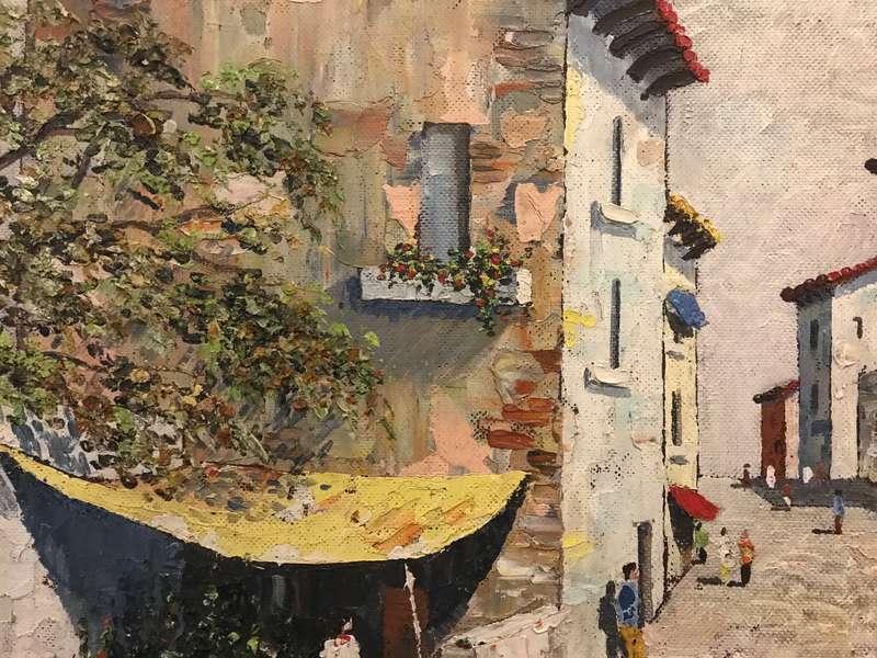 Cecil Rochfort D'Oyly-John - Mediterranean Street Scene - Oil on Board