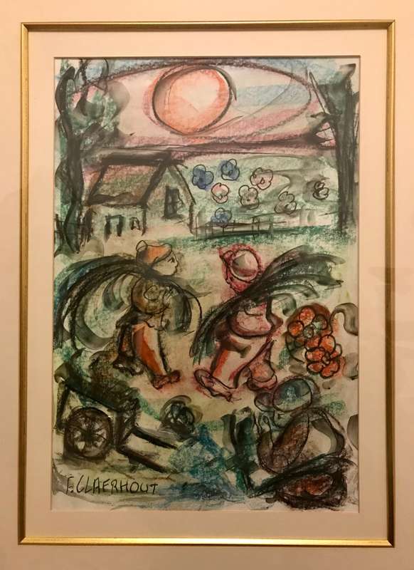 Frans Claerhout - mixed media - harvesters artwork