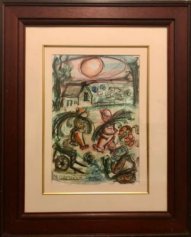 Frans Claerhout - mixed media - harvesters artwork