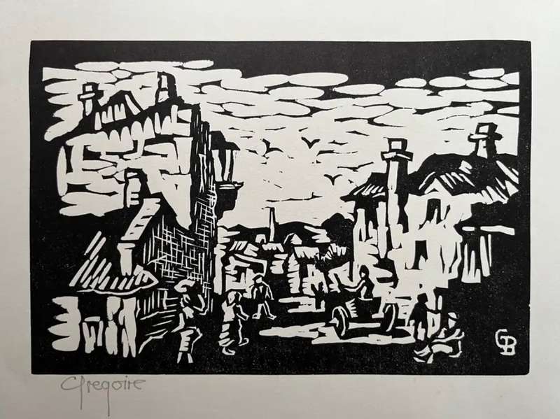 Gregoire Boonzaier- Signed Linocut