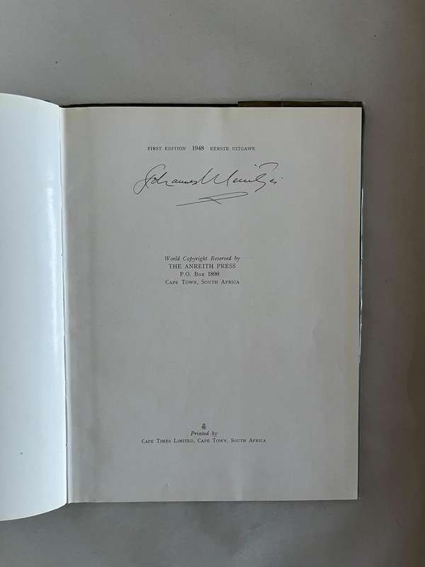 Johannes Meintjies - Lyrical Works / Liriese Werk - Signed First Edition