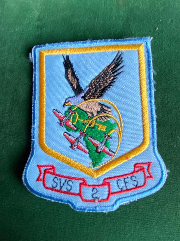 SAAF-CENTRAL FLYING SCHOOL HARVARD AEROBETIC TEAM PATCH-WORN 1980'S-1994-ON BREAST-2 INDICATES WINGM