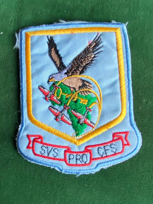 SAAF-CENTRAL FLYING SCHOOL HARVARD AEROBETIC TEAM PATCH-WORN 1980'S-1994-ON BREAST-PUBLIC RELATION O