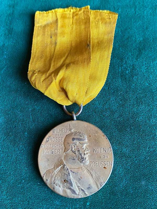 German Prussia Wilhelm 1 Centenary Medal 1897-Gilt