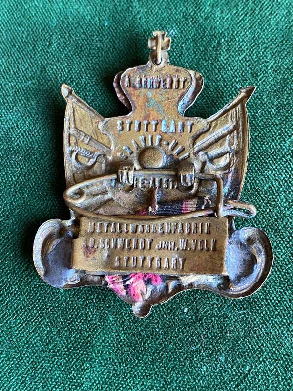 German Wurtenberg-WW1 Warrior League Badge/Medal-Veterans German South West Africa