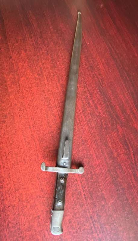 1886 PORTUGESE KROPATCHEK RIFLE BAYONET-ALSO FOR STEY GUEDDES,BOER WAR RIFLE-620MM-OVERALL LENGTH 60